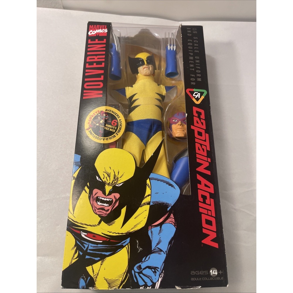 Marvel Wolverine Captain Action Uniform & Equipment Hawkeye Mask Sealed New